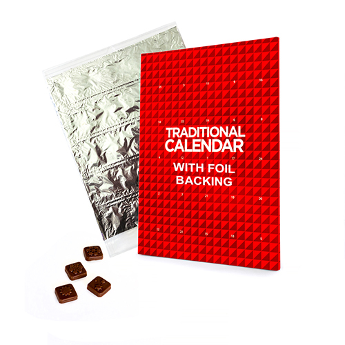 Chocolate Calendar - Traditional 'A4' Advent Calendar - Foiled